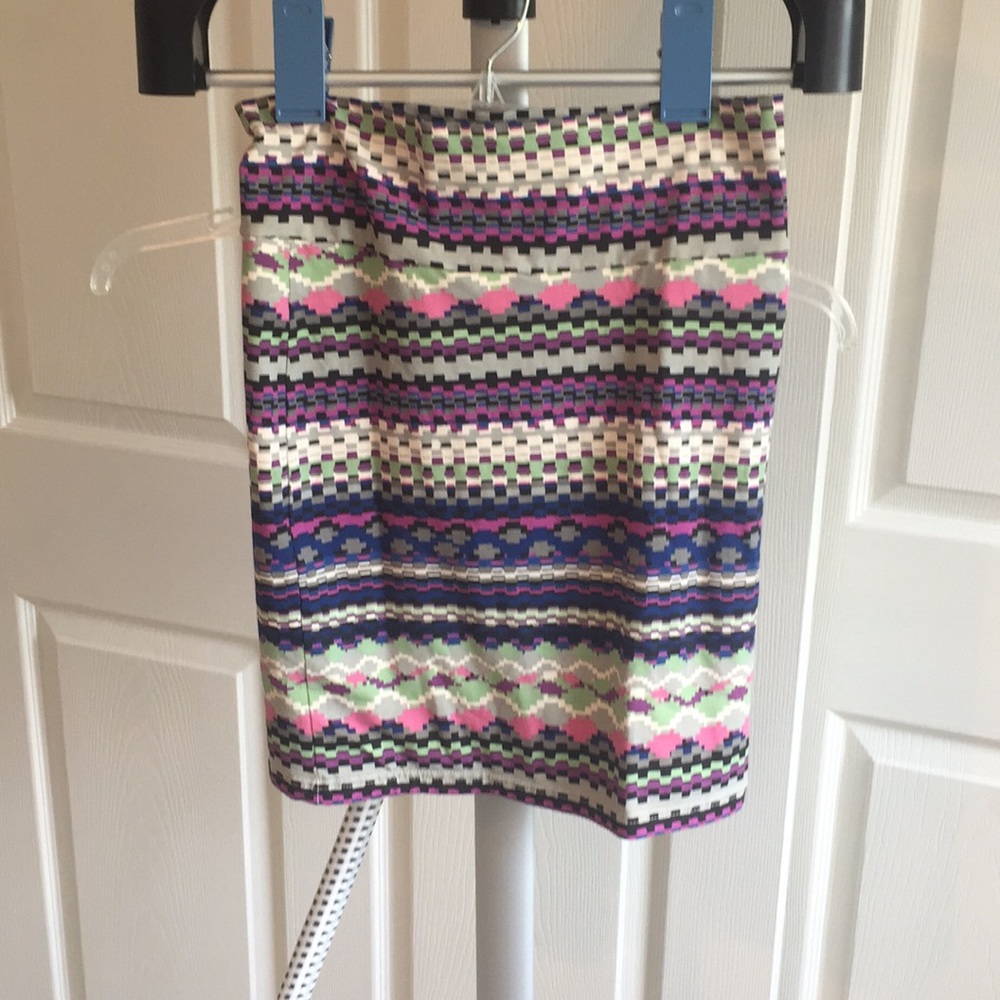 aztec colorful patterned mini skirt